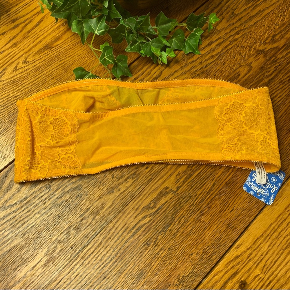 Intimately Free People Yellow Lace Bandeau NWT - Picture 2 of 6